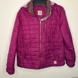 Carhartt Women’s Slight Puffer Jacket (Magenta) Sz L